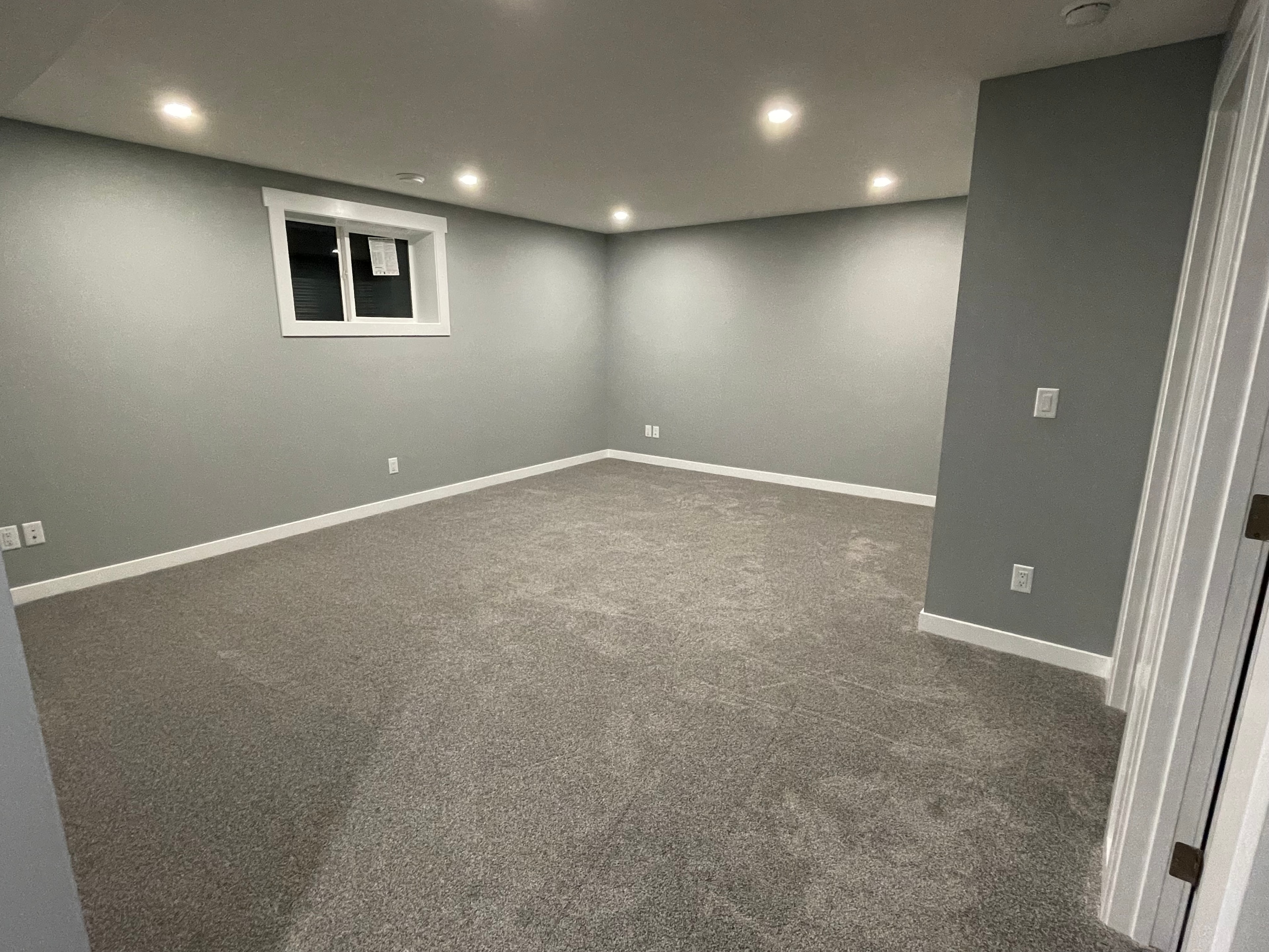 Finished basement bedroom