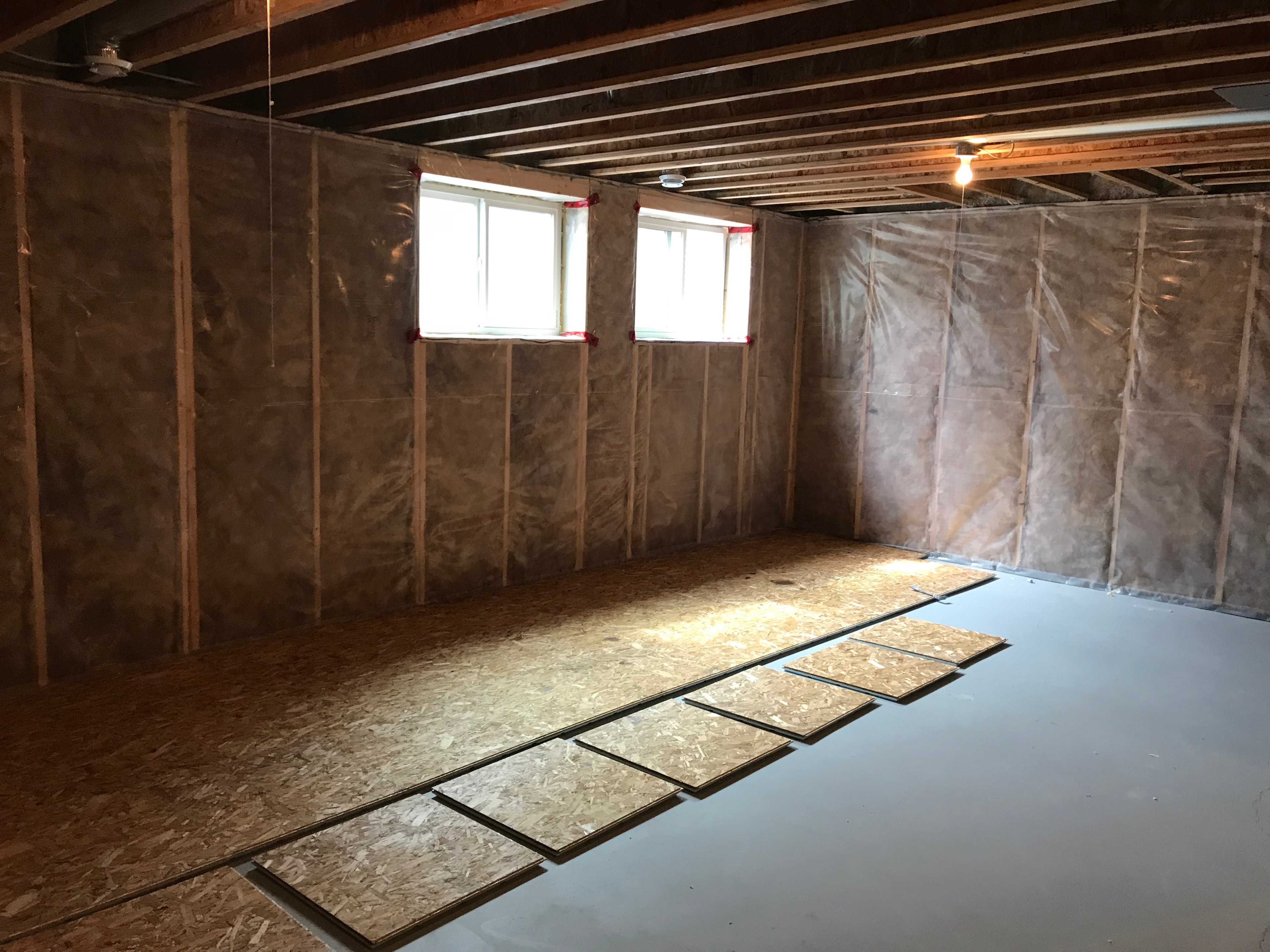 Finished basement living room