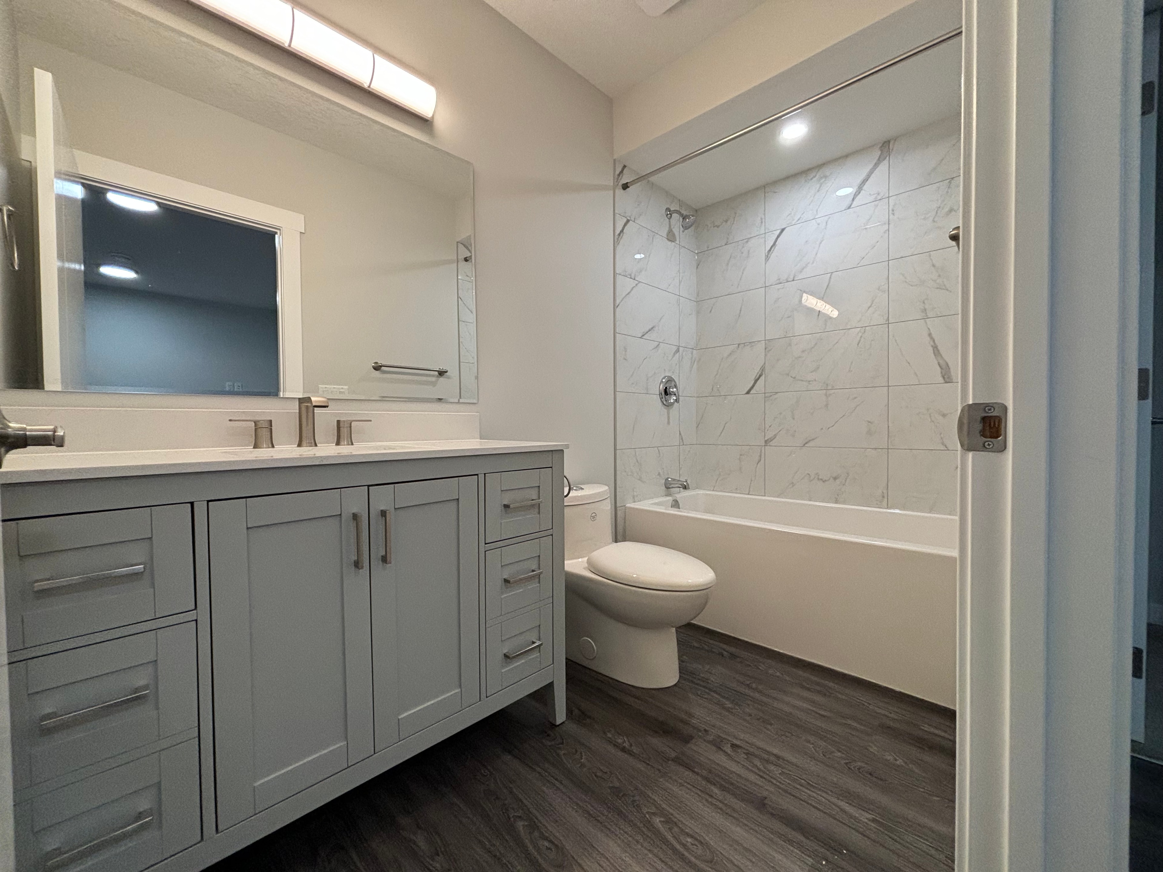 Finished secondary legal suite bathroom